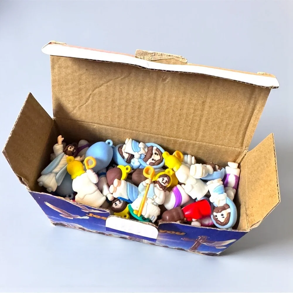 60 Mini Jesus Figurines Bulk NIB Sunday School Gifts Baptism Church Party Favors